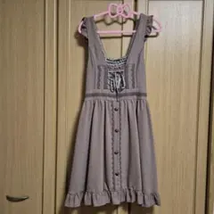 アクシーズファム axes femme ワンピース　ジャンスカ　ブラウン