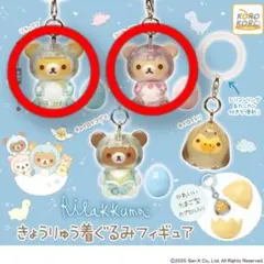 リラックマ きょうりゅう着ぐるみフィギュア めじるし ガチャ