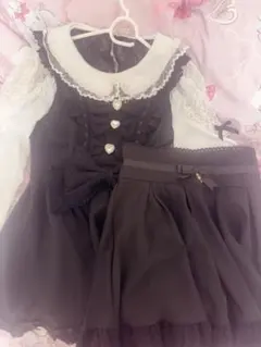 LIZLISA トリプルリボンフリルセットアップ　リズリサ