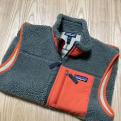 patagonia クラシックレトロX フリースベスト カーキ/オレンジ