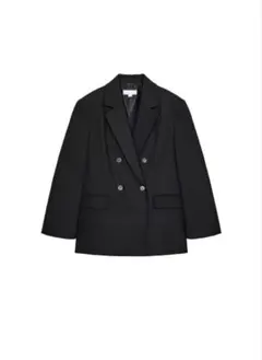 ZARA ダブルブレストオーバーサイズブレザー　M 新品未使用　ブラック