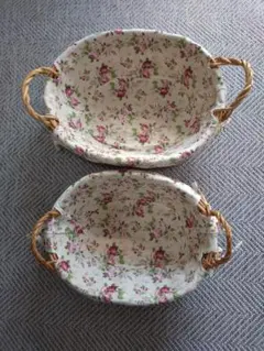 ローラアシュレイ　カゴ　バスケット　さえら　ザラホームアフタヌーンティー イマン