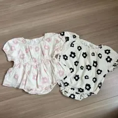 micorrid 花柄ベビー服2点セット　バースデイ
