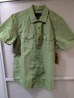 Hurley 半袖シャツ XL 緑/青/黄のチェックのサムネイル