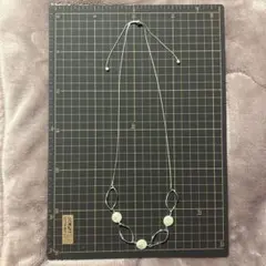 シルバー パール ネックレス 調整可能