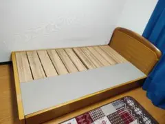木製ダブルベッドフレーム 引き出し付き