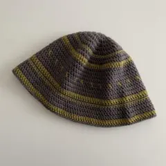 クロシェハット クラッシャーハット ビーニー ハンドメイド かぎ編み