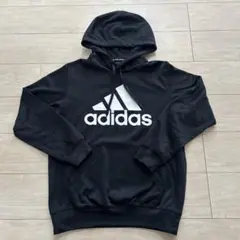 adidas 黒 フード付きパーカー Lサイズ