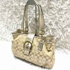 00s old COACH シグネチャー バッグ ゴールド y2k ギャル 平成 - メルカリ