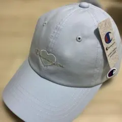 新品 Champion ハート刺繍 キャップ ライトブルー 54cm
