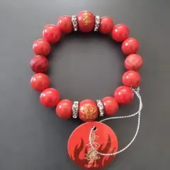 ワンピース　天然石ブレス　火拳RED ACE