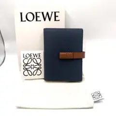 未使用保管品✨ロエベ 三つ折り財布 バーティカルウォレット アナグラム ブラック 未使用保管品✨ロエベ 三つ折り財布 バーティカルウォレット