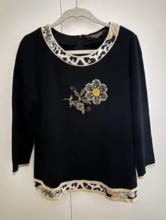 LEONARD FASHION 花柄刺繍 ニット トップスのサムネイル