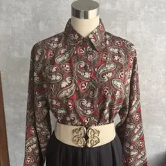 古着　ヴィンテージ 総柄シャツ　used ビンテージ　希少　レトロ　希少