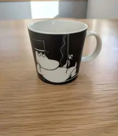 レア【廃盤】アラビア ムーミン マグカップ ムーミンパパ 黒 ブラック 旧ロゴ