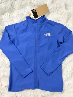 新品　ノースフェイス　キッズ ラッシュガード 青　フルジップ