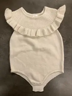 monbebe ニットロンパース M(80cm) クリーム