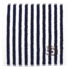 イルビゾンテ　ハンカチ　タオルハンカチ　ストライプ