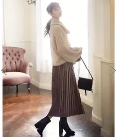 ベロアプリーツスカート