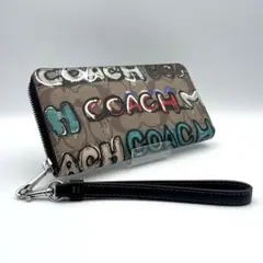 ☆新品未使用☆ COACH グラフィティ長財布 黒/オレンジ/黄色☆箱付き 