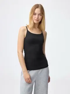 GU ブラフィールキャミソール　ブラック　L