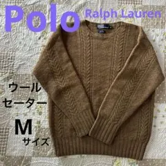 Polo Ralph Lauren ウールセーター　メンズ　Mサイズ　ベージュ
