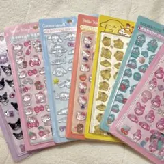 ハローキティ・シナモロール ボンボンドロップシール 7シートセット