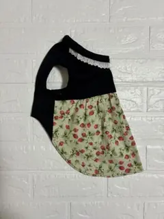 犬服 ハンドメイド M トイプーチワワ 小型犬 春夏 ドット柄 ワンピース