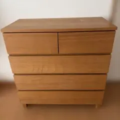 無印良品 MUJI 木製 4段 チェスト キャビネット タンス 幅83 収納