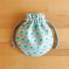 ハンドメイド まあるいかたち ミニ巾着 ⌘ peck pピンク - メルカリ