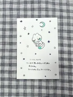 原画 ポストカード よる ねこ