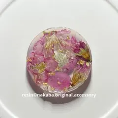 o桜-4 ハンドメイド レジン ヘアゴム ブローチ ポニーフック キーホルダー
