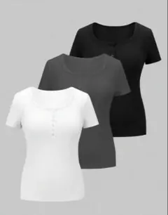 半袖Tシャツ 3枚セット ホワイト・グレー・ブラック