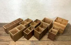 1751 10個セット　レトロな木箱　飾り棚　収納棚　古家具　ビンテージ　ケース 1751 10個セット レトロな木箱 飾り棚 収納棚 古家具 ビンテージ