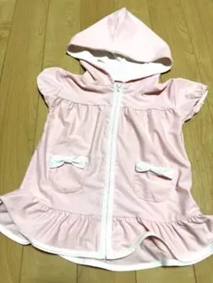 ピンク フード付き ラッシュガード