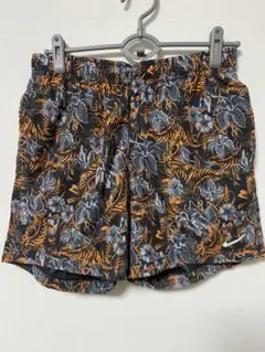 Nike ボタニカル 総柄 スイムショーツ L 黒 グレー オレンジ 花柄