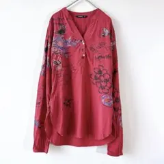 Desigual（デシグアル） グラフィックブラウス レッドXSのサムネイル
