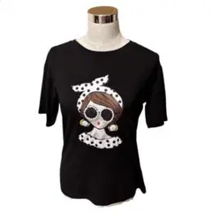 【美品】LOVE FOREVER 黒Tシャツ レディース 半袖 秋コーデ