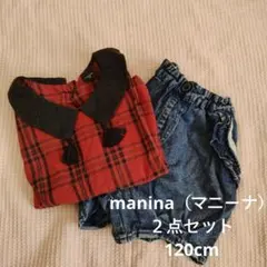 manina（マニーナ） トップス、デニムショートパンツ２点セット