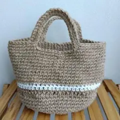 麻紐バック　ハンドメイド