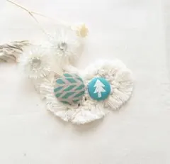 ★くるみボタンブローチセット★