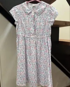 petit main 花柄 半袖ワンピース 120
