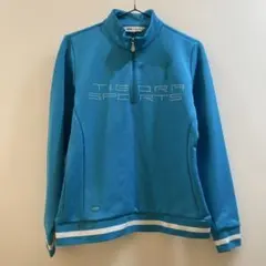 K1444 ティゴラ 青いジップアップスポーツウェア M