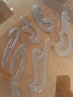 雲形定規 透明 プラスチック 6点セット