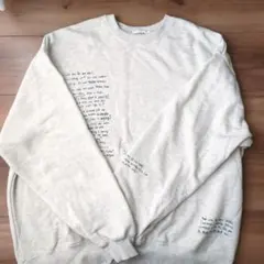 手書きメッセージ付きライトグレー スウェットLEPSIM値下げ最終