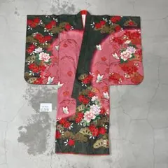 7歳 女の子 七五三 アンティーク着物【K07-32】