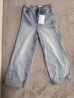 earth music&ecology ワイドパンツ ライトブルー