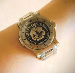 稼働品】BULOVA × ハーレーダビッドソン スカル腕時計 ドンファン