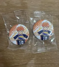 ハイキュー！！　くら寿司　日向翔陽 缶バッジ　2個セット