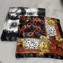 シルク　スカーフ 2枚セット　大判サイズ